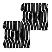 Classic Accessories Outdoor Chair Cushion, 2 Pack, Black Ink, Stripe, 19
