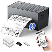 Label Printer, Bluetooth Shipping Label Printer, 4x6 Thermal Printer for Shipping Packages, Compatible with Android. iOS.Windows, Mac, Chromebook, Amazon, Ebay, UPS.USPS, FedEx, Shopify