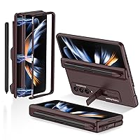 Case for Samsung Galaxy Z Fold 4, Anti-Scratch Shockproof Protective Case, with Hinge Protection S Pen Holder Built-in Kickstand,Z fold 4,H