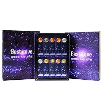 Galaxy Lollipops Planet Designs, Space Candy, 10 Count Gift Packaged, Handcrafted, Nut, Gluten & Dairy Free, Very suitable as a gift for Valentine's Day(A)