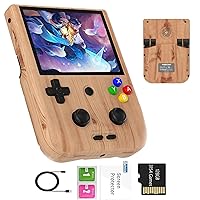 RG405V Retro Handheld Game Console Android 12 System 4 inches IPS Touch Screen, Built in 5500 mAh Battery with 128G TF Card 3172 Games, Support 5G WiFi Bluetooth 5.0 (Wood)