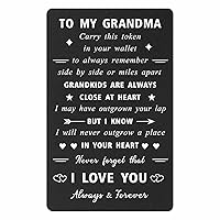 Grandma Gifts Grandmother Birthday Card - I Love You Grandma Wallet Card, Grandma Birthday Gifts, Christmas