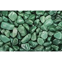 Fantasia Materials: 1/2 lb Tumbled Green Aventurine A Grade Stones from Brazil - Small - 0.75