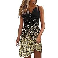 Summer Trendy Sundress for Women 2024,Tiered Square Neck Short Sleeve Asymmetrical Split Smocked Midi Dresses