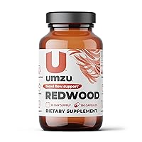 UMZU Redwood - Nitric Oxide Booster Supplement to Support Healthy Nitric Oxide Production and Healthy Blood Flow, Blend of Vitamins and Herbal Extracts - 180 Capsules - 60 Servings