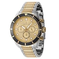 Invicta Men's 46049 Pro Diver Quartz Chronograph Gold Dial Watch