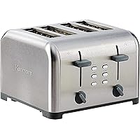 Kenmore 40605 4-Slice Toaster with Dual Controls in Stainless Steel