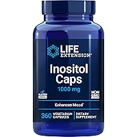 Inositol Caps – 1000 mg, Myo-Inositol – Mood Health, Well-Being, Glucose Metabolism, Hormone Balance – Gluten-Free, Non-GMO, Vegetarian – 360 Capsules