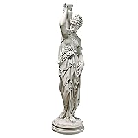 Design Toscano KY799519 Dione The Divine Water Goddess Garden Statue, Grande, Handcast Polyresin, Antique Stone Finish