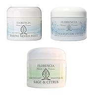 Florencia Marine Moisturizer, Normal - Dry Skin| Sage & Citrus Moisturizer, Oily - Normal | Ultra Peptide Cream, Age Defying.
