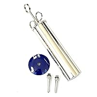 CynaMed -Premium Ear Wax Removal Syringe 8 OZ,6 OZ,4OZ,3 OZ - Brass with Chrome Finish Ideal for Household, EMT, Firefighter, Police, Medical Student, School and Hobby (8 OZ)