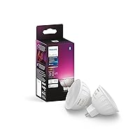 Philips Hue MR16 Smart LED Bulb White and Color Ambiance (2 Pack)
