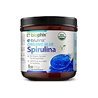 Blulina Organic Blue Spirulina Powder 6 oz 170 g - Rich in Nutrients - Superfood Supplement - Natural Blue Pigment