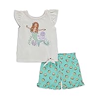 Real Love Girls' 2-Piece Mermaid Shorts Set Outfit