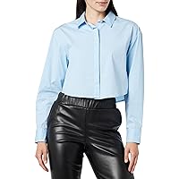 The Drop Women's Isadora Cropped Poplin Shirt