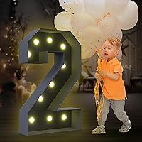 4FT Marquee Numbers, Marquee Light Up Numbers for Anniversary,Wedding, Birthday Decorations, Marquee light up letters Party Decor, Mosaic Numbers for Balloons, DIY Frame Pre-Cut Foam Board Kit