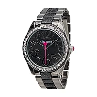 Betsey Johnson Women's Watch - Bezel Wristwatch, 3 Hand Quartz Movement, Easy Read Dial