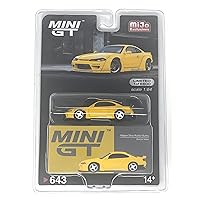 Truescale Miniatures True Scale Miniatures Model Car Compatible with Nissan Silvia Rocket Bunny Bronze Yellow Limited Edition 1/64 Diecast Model Car MGT00643
