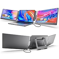 KYY Laptop Screen Extender, 14'' FHD 1080P USB-C Portable Monitor, IPS Computer Display, Dual Monitor for Triple Screen, Monitor for 12