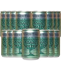 Fever Tree Elderflower Tonic Water - Premium Quality Mixer & Soda - Refreshing Beverage for Cocktails & Mocktails 150ml Cans- Pack of 15