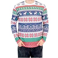 Costume Agent Winter Fresh Houses Pattern Long Sleeve Ugly Christmas T-Shirt