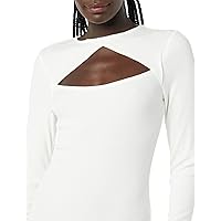 Amazon Essentials Women's Fine Rib Long Sleeve Cutout Bodysuit (Previously Daily Ritual)