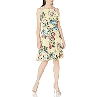 Women's One Size Floral Dress with Ruffle Trim
