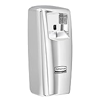 Rubbermaid Commercial Products Microburst Automated Odor-Controlling Aerosol Air Care System, MB9000 Dispenser, 9000 m, Chrome, 1 Count (Pack of 1)
