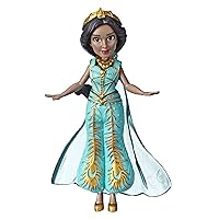 Disney Collectible Princess Jasmine Small Doll in Teal Dress Inspired by Disney's Aladdin Live-Action Movie, Toy for Kids Ages 3 & Up, 3.5