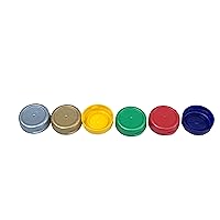 Multi Color Easy ID Caps for Glass Milk Bottles 48 MM (6, Multi Color)