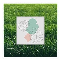 Green 5x5 Picture Frames by Plexiglass Made of Solid Wood, Display Pictures 11x14 for Table Top and Wall Mounting-1 pack, Lawn Square Photo Frames