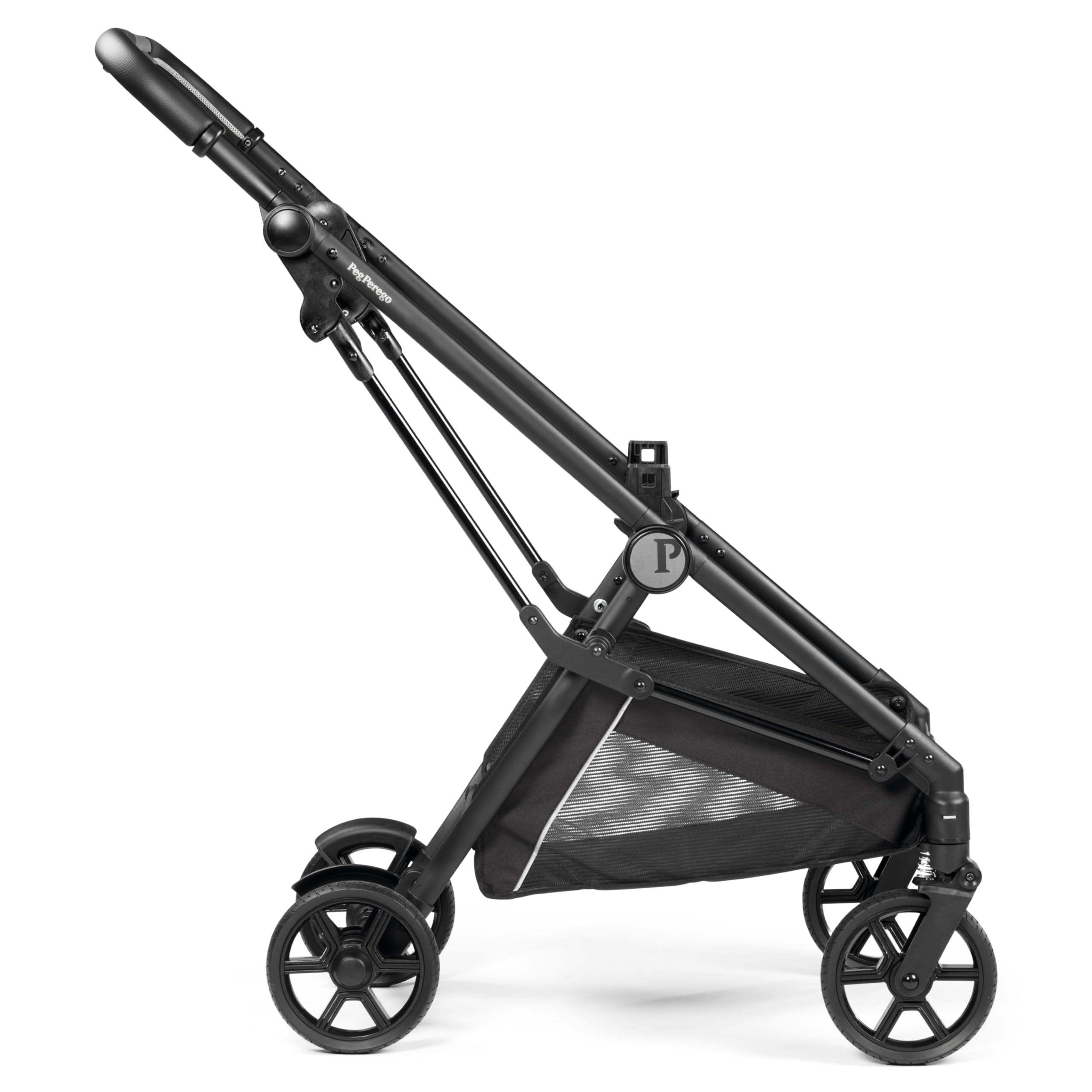 Peg Perego Primo Viaggio 4-35 Lounge on Wheels - Includes Vivace Chassis and Primo Viaggio 4-35 Lounge Reclining Infant Car Seat - Made in Italy - True Black