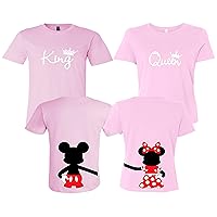 King and Queen Shirts - His and Hers Shirts - King Queen Tshirt - Her King His Queen Shirts (Pink)