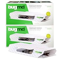 BugMD Cockroach Catcher (2 Pack, 24 Traps) - Indoor Cockroach Killer & Roach Trap, Sticky Trap for Insect, Glue Traps Pest Defense