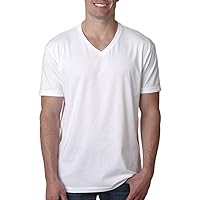 Next Level Apparel Mens Premium CVC V-Neck T-Shirt - 6240, White, Small