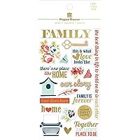 Paper House Productions Happy Family Clear Sticker, Multi