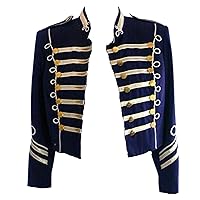 New Ladied Navy Blue Gold Braiding Wool jacket, XS-4XL