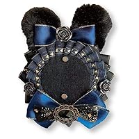 G.triGer NV Navy Blue Rosette with Rabbit Ears for Can Badges 57mm