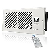 AirBlaze Z4, Quiet Register Booster Fan Fits 4”x10” Register Holes, Smart Vent Booster Fan with Thermostat Control & Remote Control, 10-Speed Control Heating Cooling AC Vent Fan (White)
