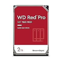 Western Digital 2TB WD Red Pro NAS Internal Hard Drive HDD - 7200 RPM, SATA 6 Gb/s, CMR, 64 MB Cache, 3.5