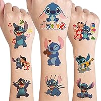 12 Sheets Cute Temporary Tattoos for Kids, Party Supplies Anime Cartoon Tattoos for Boys Girls Party Favors Birthday Party Decorations Fake Tattoos Party Game Activities Reward Gifts