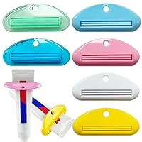 Toothpaste Tube Squeezer,6 Pcs Multicolor Plastic Tube Squeezer Hanging Toothpaste Clips for Saving Toothpaste Facial Cleanser Bathroom