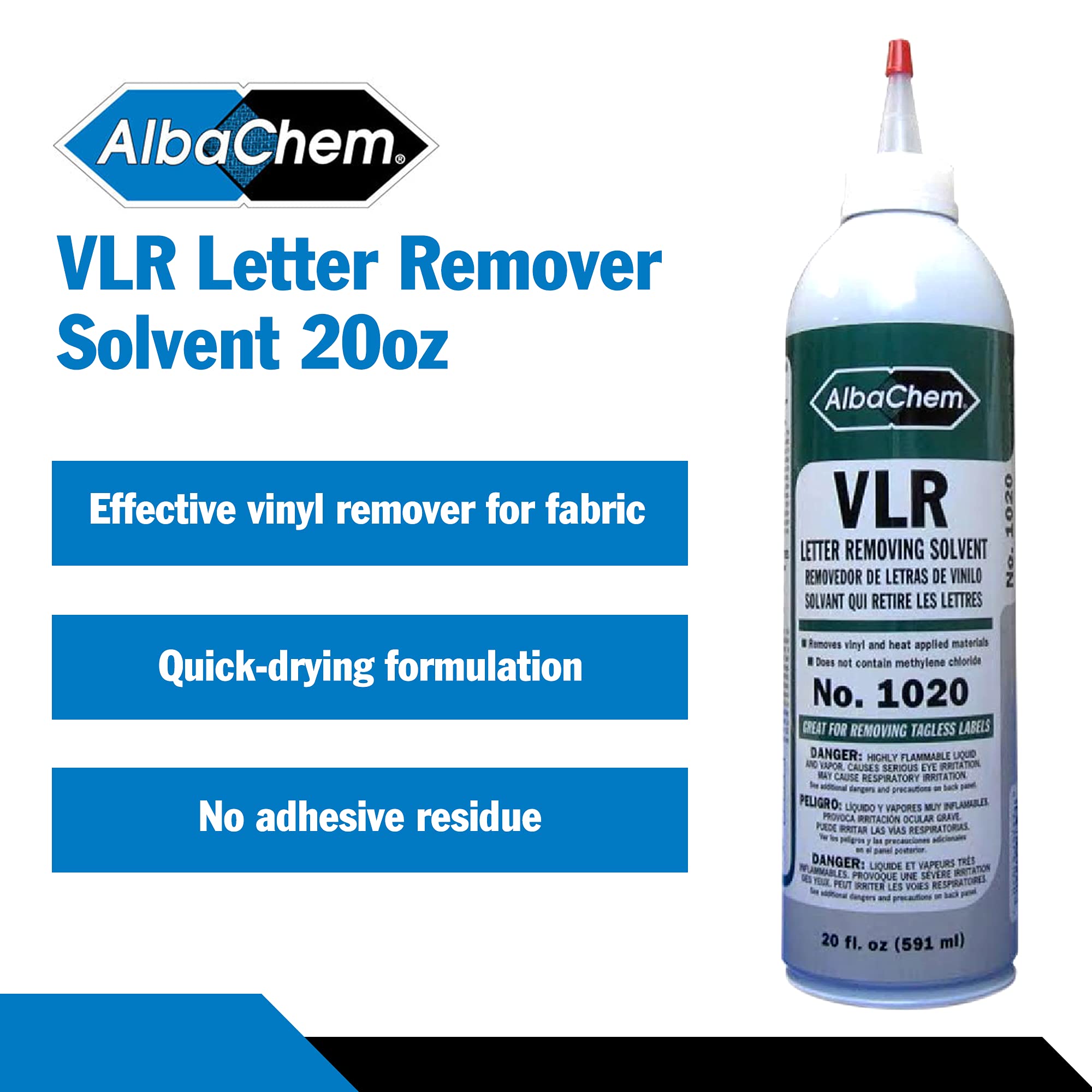 AlbaChem Heat Transfer Vinyl Remover for Fabrics 20 fl. oz