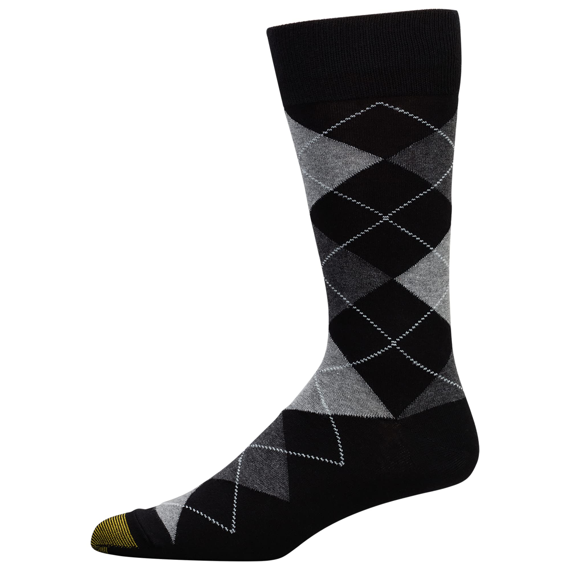 GOLDTOE Men's Carlyle Argyle Crew Dress Socks, 3-Pairs