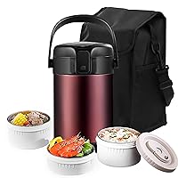 Locisne Food Thermos Lunch Jar - Vacuum Insulated Stainless Steel Food Jar  with spoon, Leak-Proof Insulated Soup Container for Cool or Hot Food