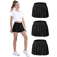 EXARUS Girls Butterfly Shorts Flowy Athletic 2 in 1 Cheer Tennis Skirt Shorts Running Dance Preppy Kids Clothes 2-14Y