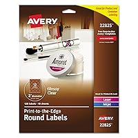 Avery Round Print-to-The Edge Labels with Sure Feed and Easy Peel, 2