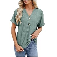 Recent Orders Placed By Me On Womens Summer Tops, Casual Eyelet Casual Shirts 2024 Trendy Hollow Blouses Dressy Work T Shirt Button Tee Tunic Top Ladies Tops And Blouses Dressy