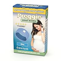 Three Lollies Preggie Anti-Nausea Wristbands – Morning Sickness Relief –- Side Effect Free - 2 Count (4 Wristbands) - Blue