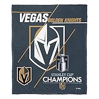 NHL Vegas Golden Knights 2023 NHL Stanley Cup Champions Silk Touch Throw Blanket, 50